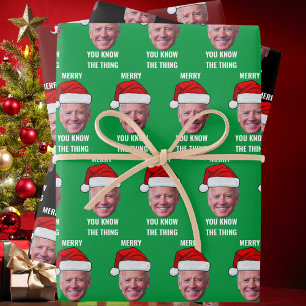 Hoja De Papel De Regalo Joe Biden Santa Hat Sabes La Cosa