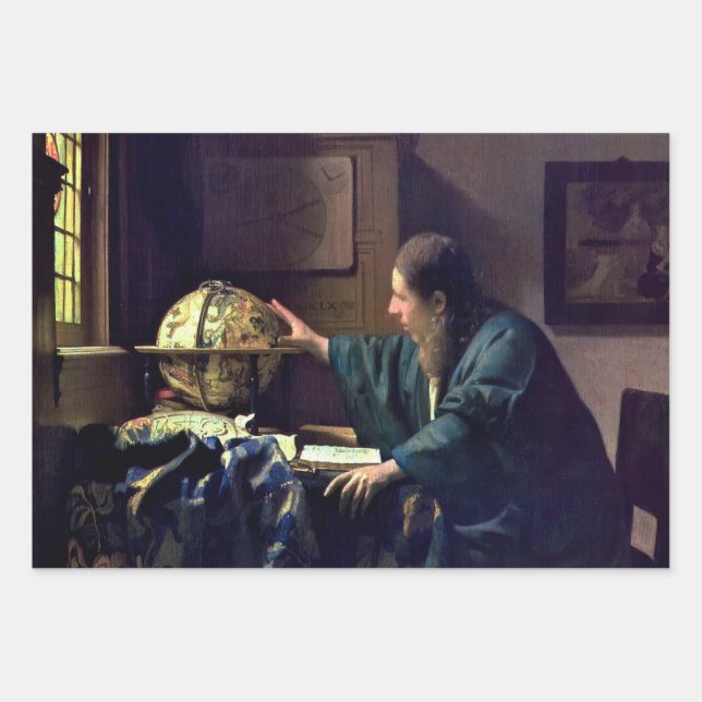 Hoja De Papel De Regalo Johannes Vermeer - El astrónomo (Anverso)