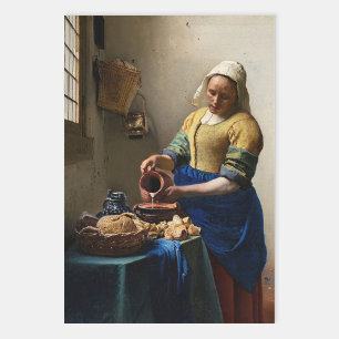 Hoja De Papel De Regalo Johannes Vermeer - La Milkmaid