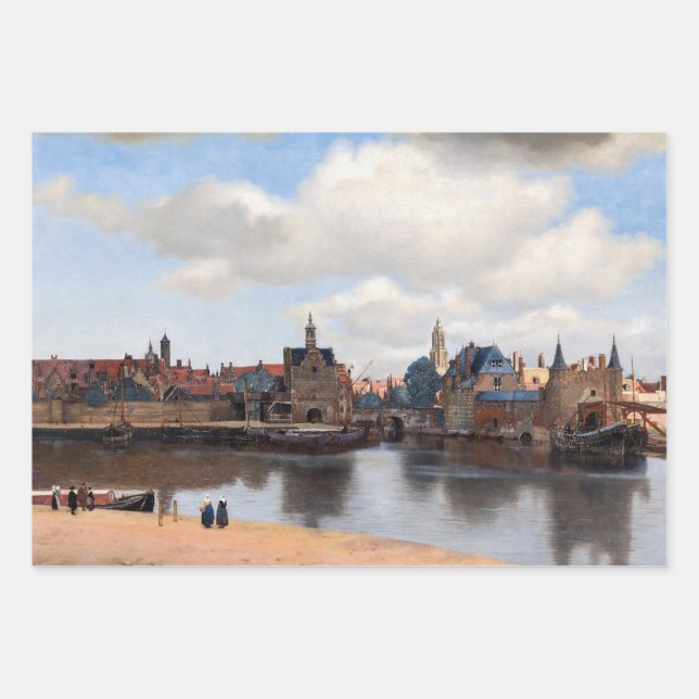 Hoja De Papel De Regalo Johannes Vermeer - Vista de Delft (Anverso)
