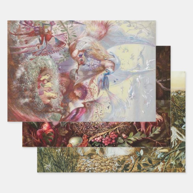 Hoja De Papel De Regalo John Fitzgerald Fantasy Fine Art Hada (Set)