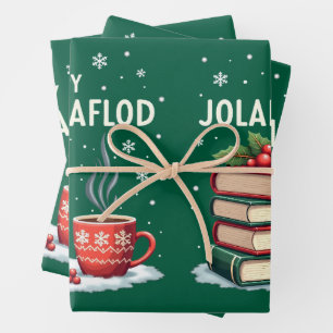 Hoja De Papel De Regalo Jolabokaflod - Inundación de libros en Islandia
