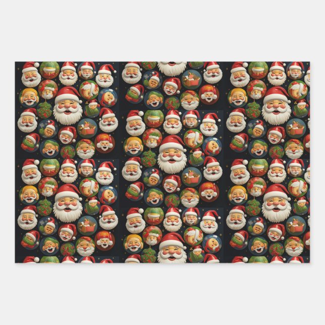 Hoja De Papel De Regalo Jolly Santa's wrapping paper (Anverso 3)
