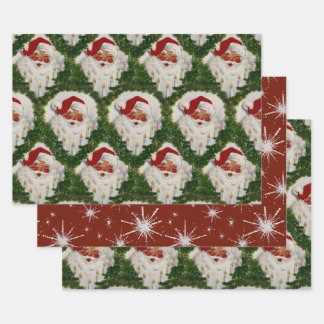 Hoja De Papel De Regalo Joy Vintage Santa Claus