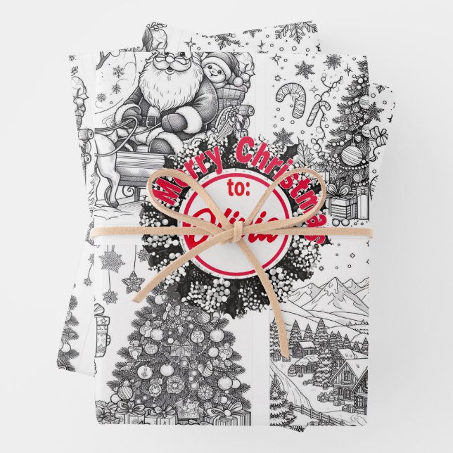 Hoja De Papel De Regalo Joyful Colors Christmas Wrap (In situ)