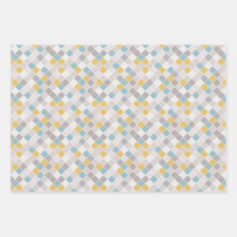 Hoja De Papel De Regalo Juego de 3 Pap de envolver de oro gris para hombre