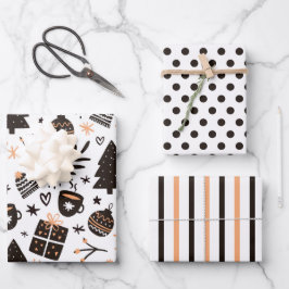 Hoja De Papel De Regalo Juego de 3 Papeles de Regalo de Navidad de Inviern