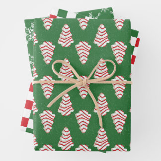 Hoja De Papel De Regalo Juego de 3 Papeles de Regalo para Tarta de Navidad