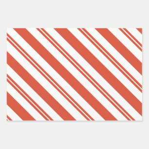 Hoja De Papel De Regalo Juego de 3 sábanas planas diagonales Candy Cane Ch
