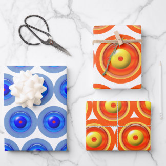 Hoja De Papel De Regalo Juego de ajuste de regalo - Círculos concéntricos 