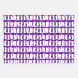 Hoja De Papel De Regalo Juego de ajuste de regalo - Hilos tejidos en púrpu