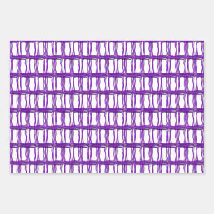 Hoja De Papel De Regalo Juego de ajuste de regalo - Hilos tejidos en púrpu