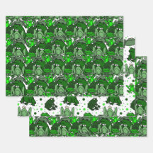 Juego de envoltorios de regalo de dibujos animados