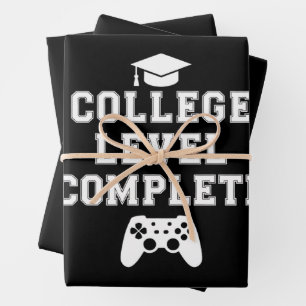 Hoja De Papel De Regalo Juego de jugador de graduación completo de nivel u
