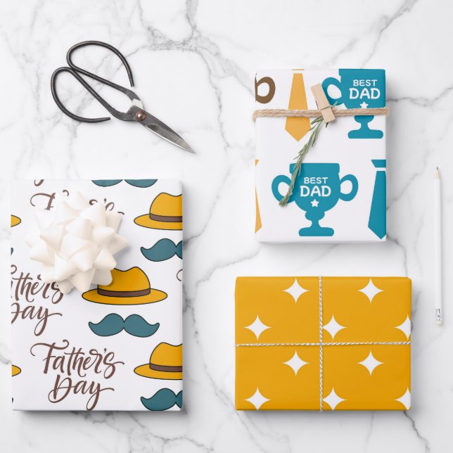 Hoja De Papel De Regalo Juego de papá ganador del Día del Padre (Anverso)