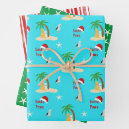 Hoja De Papel De Regalo Juego de regalos de perros de la isla de los navid