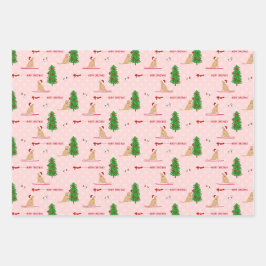 Hoja De Papel De Regalo Juego de regalos rosa Golden Navidades Beach Day 3