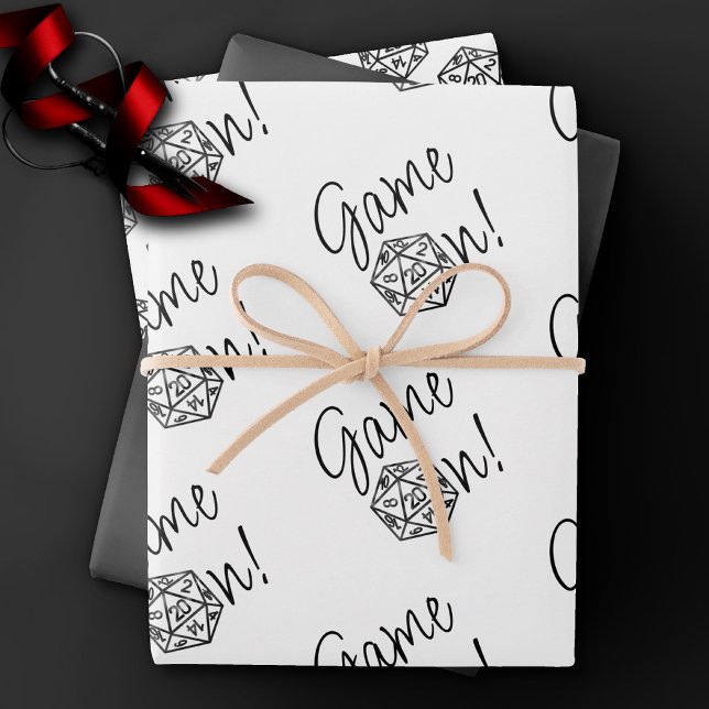 Hoja De Papel De Regalo Juego de RPG | Dado de Jugador Retro de Mesa de Fa (Subido por el creador)