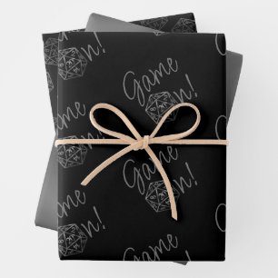 Hoja De Papel De Regalo Juego de RPG   Dados de rol de mesa antiguos de es