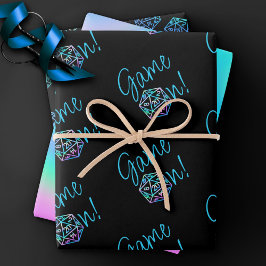 Hoja De Papel De Regalo Juego de RPG | Holo Fantasía en Mesa Jugador Retro