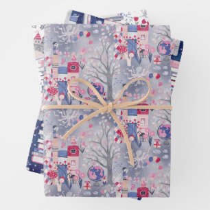 Hoja De Papel De Regalo Juego de tres libros de cuento de hadas encantados