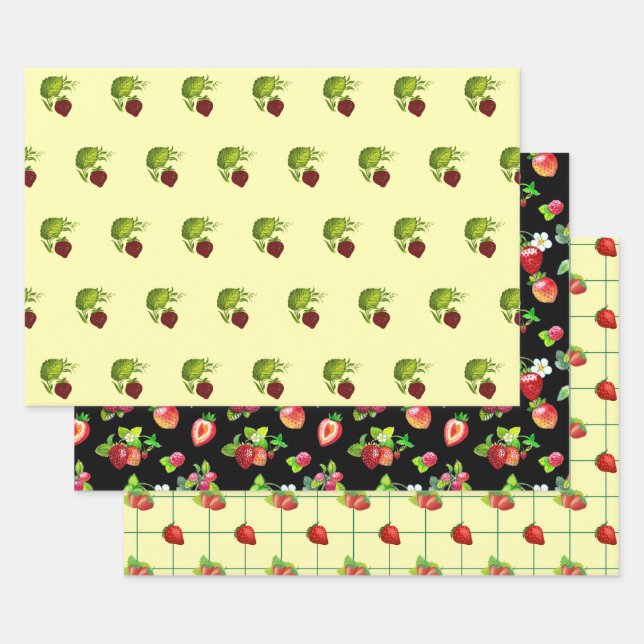 HOJA DE PAPEL DE REGALO JUICY STRAWBERRY SET (Set)