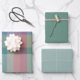 Hoja De Papel De Regalo Juniper & Mint Wrapping Paper Flat Sheet Set of 3