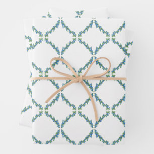 Hoja De Papel De Regalo Juniper Trellis Winter Greens Gift