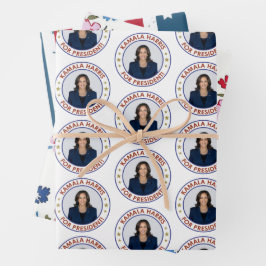 HOJA DE PAPEL DE REGALO KAMALA HARRIS PARA PRESIDENTE