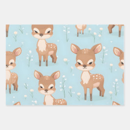 Hoja De Papel De Regalo Kawaii Cute Baby Deer