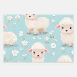 Hoja De Papel De Regalo Kawaii Cute Baby Sheep