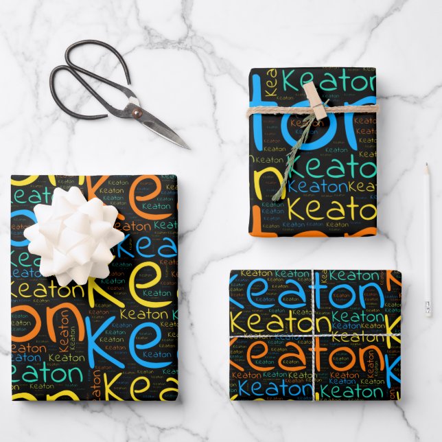 Hoja De Papel De Regalo Keaton (Anverso)