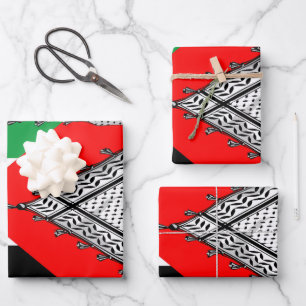 Hoja De Papel De Regalo Keffiyeh palestino Scarf tejido tradicional
