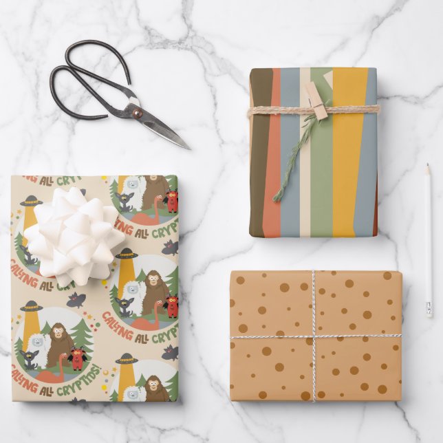 Hoja De Papel De Regalo Kids Cryptid (Anverso)