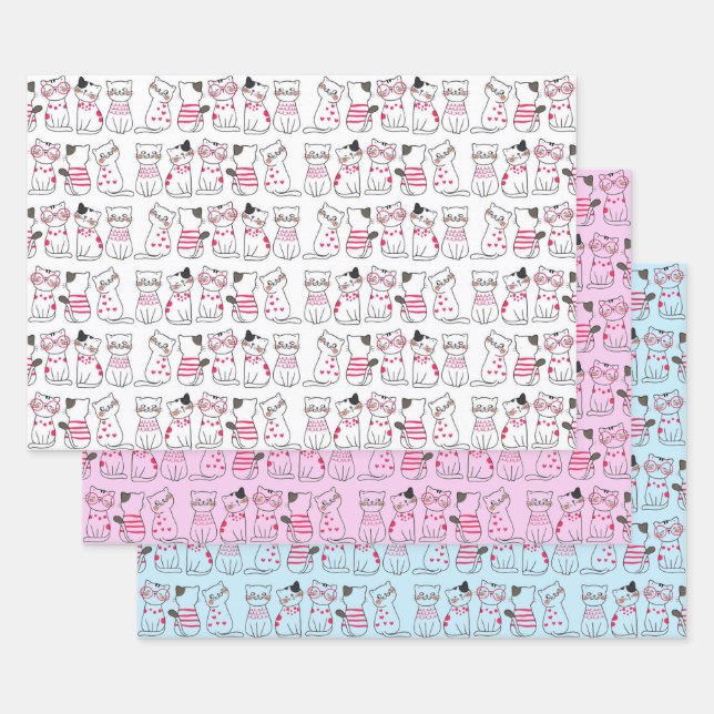 Hoja De Papel De Regalo Kitty Love (Set)