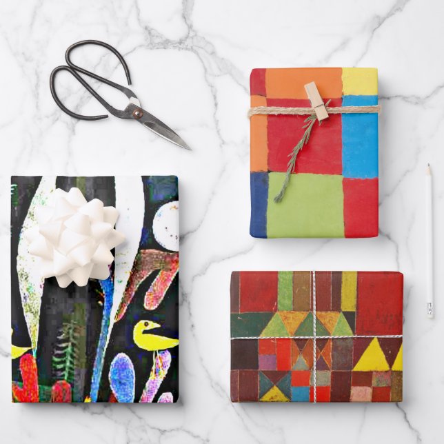 Hoja De Papel De Regalo Klee - Cuadros famosos (Anverso)