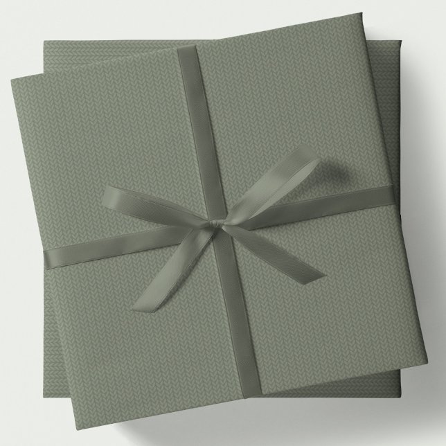 Hoja De Papel De Regalo Knit pattern simple sage green Christmas holiday (Subido por el creador)