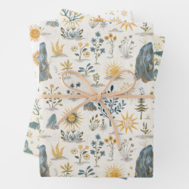 Hoja De Papel De Regalo Knotwork celta y Sun Symbols Litha