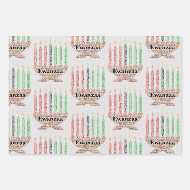 Hoja De Papel De Regalo Kwanzaa  (Anverso)