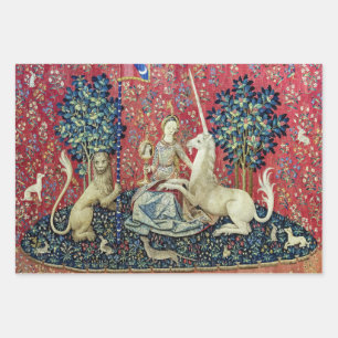 Hoja De Papel De Regalo La dama y el unicornio, la vista