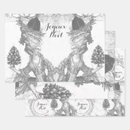 Hoja De Papel De Regalo La elegante francesa Marie Antoinette Joyeux Noel