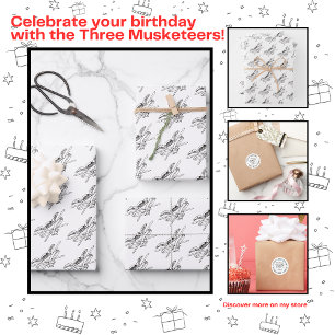 Hoja De Papel De Regalo La fiesta de cumpleaños de los tres mosqueteros
