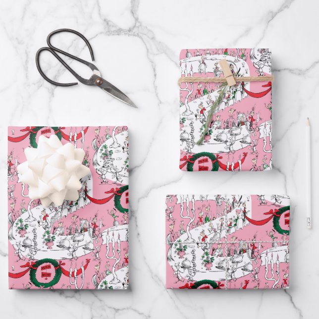Hoja De Papel De Regalo La fiesta de Navidad de los Whos (Anverso)