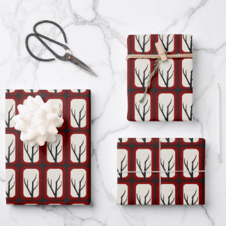 Hoja De Papel De Regalo La fusión del retro decao de la rama de fantasía