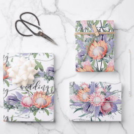 Hoja De Papel De Regalo La guerra de las flores de color de agua del rey t