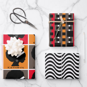 Hoja De Papel De Regalo La silueta femenina personalizada