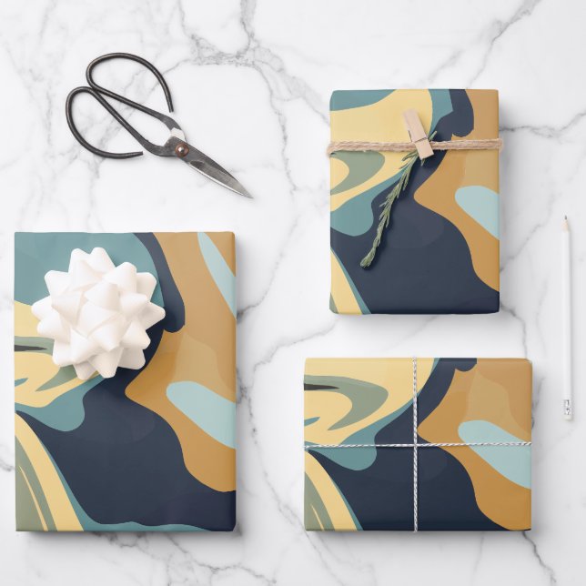 Hoja De Papel De Regalo La tierra suave se sumerge en tonos tranquilos (Anverso)