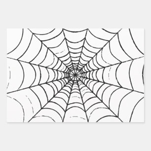 Hoja De Papel De Regalo La web de una araña simple