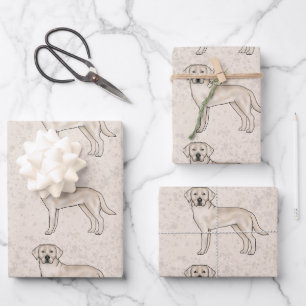 Hoja De Papel De Regalo Labrador Retriever Crema Inglés Patrón de Perro