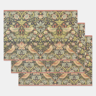 Hoja De Papel De Regalo Ladrones de Fresas por William Morris, Arte Antigu